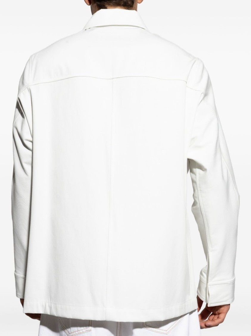 Givenchy White Overshirt With Logo Detail