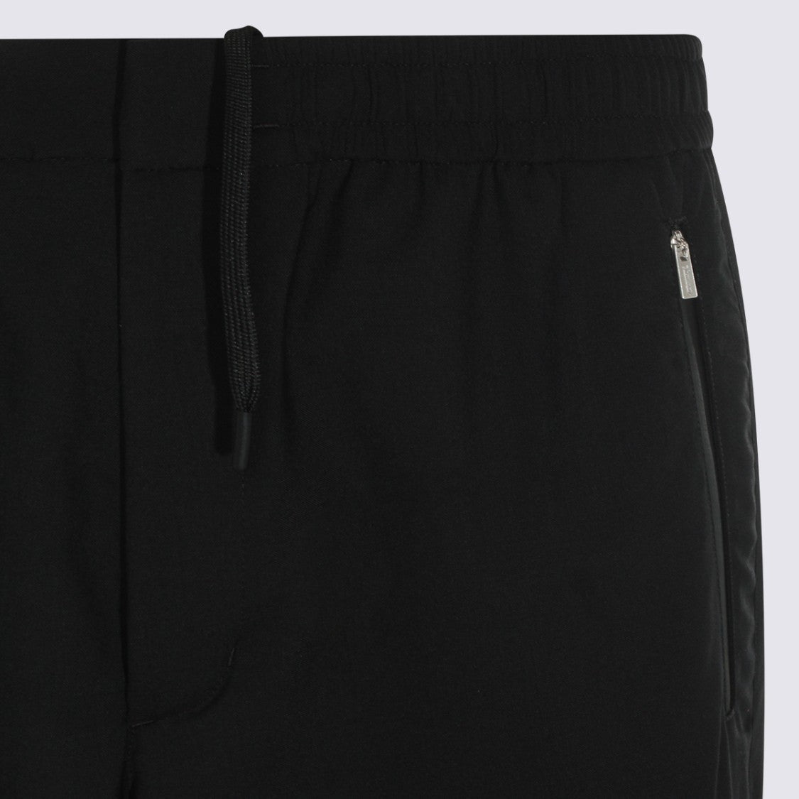 Laminar Straight-Leg Trousers With Elastic Waistband And Zippered Pockets