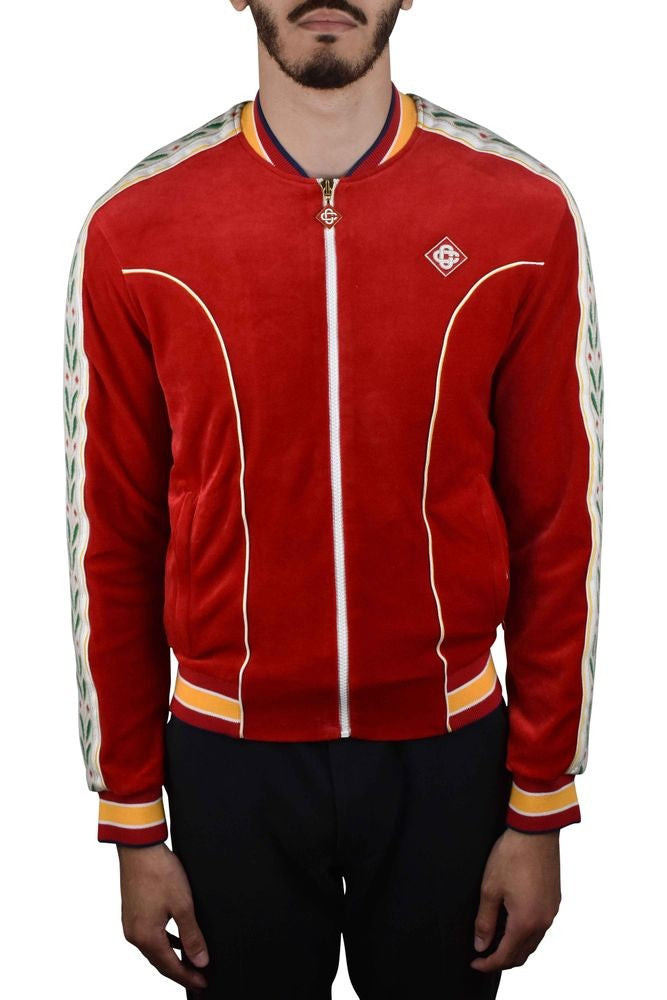 Casablanca Casablanca Red Cotton Velvet Tracksuit Jacket