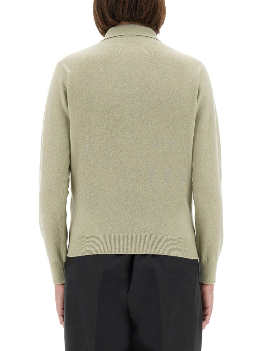 Maison Margiela Relaxed-Fit Virgin Wool Polo With Classic Collar