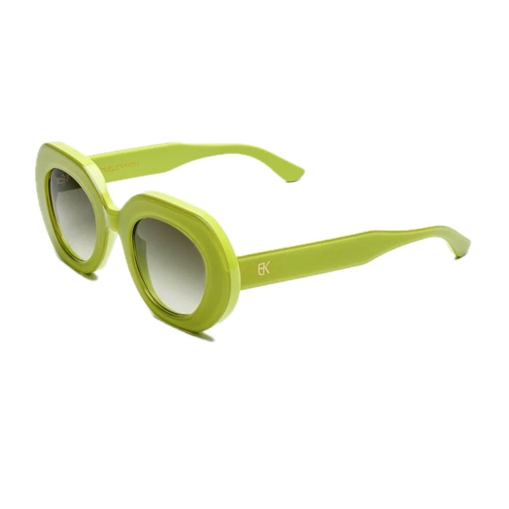 Emmanuelle Khanh Love Bold Round Sunglasses With Geometric Design