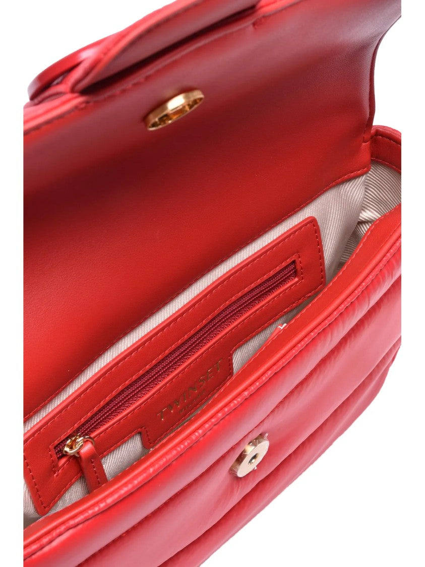 Twin-Set Red Compact Nylon Shoulder Bag