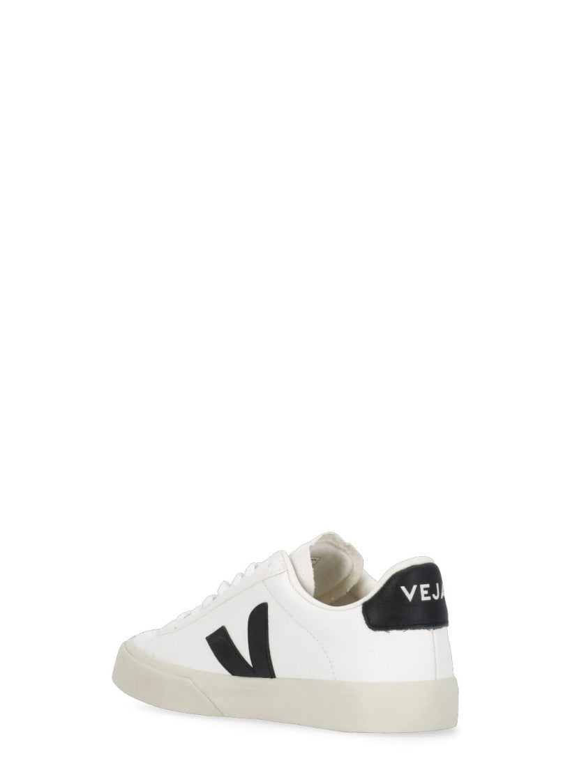 Veja Ivory White Leather V Logo Sneakers
