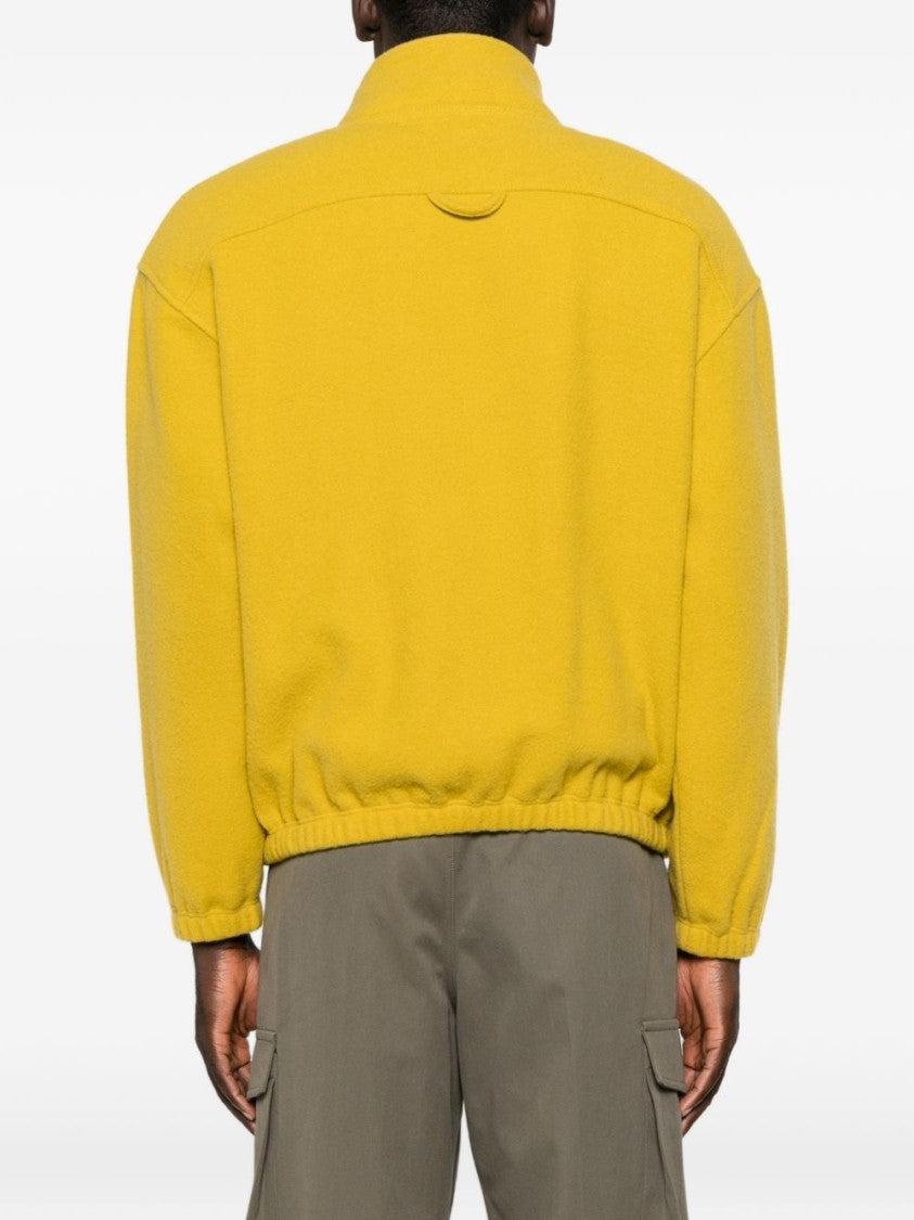 Rier Mustard Yellow Wool Half-Zip Sweater