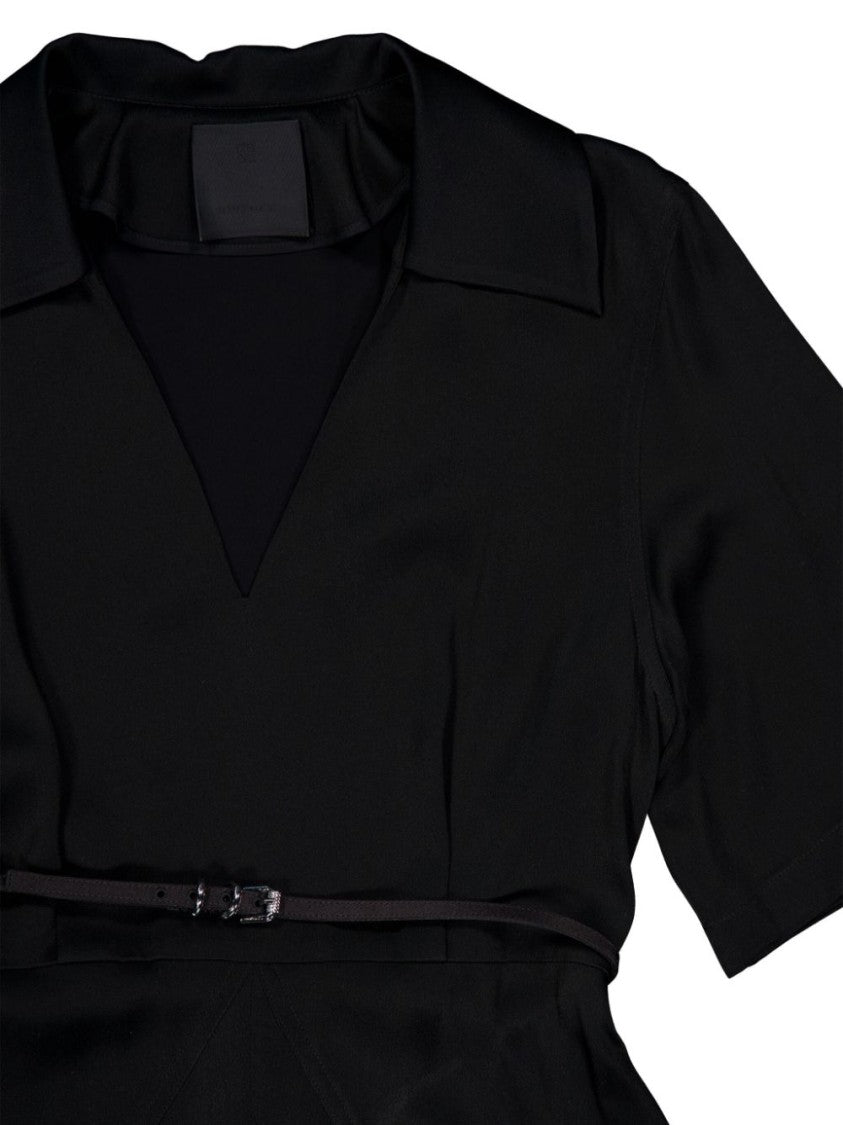 Givenchy Jet Black Satin Weave Dress