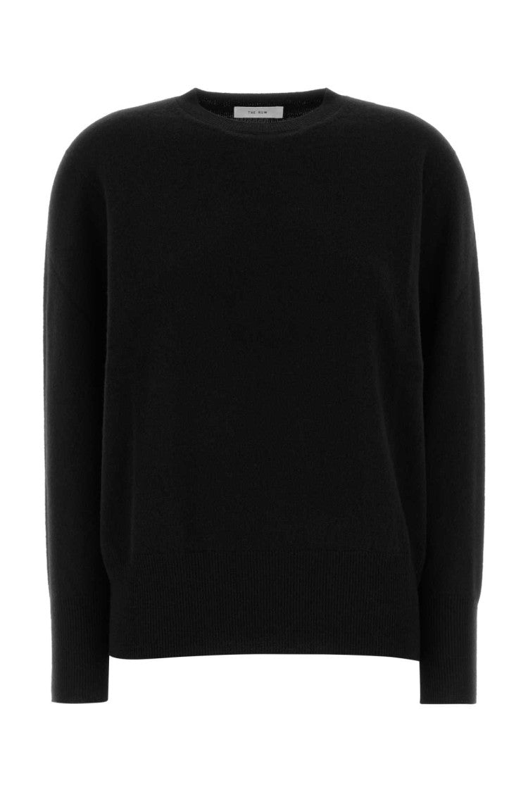 The Row Black Cashmere Oversize Leilani Sweater