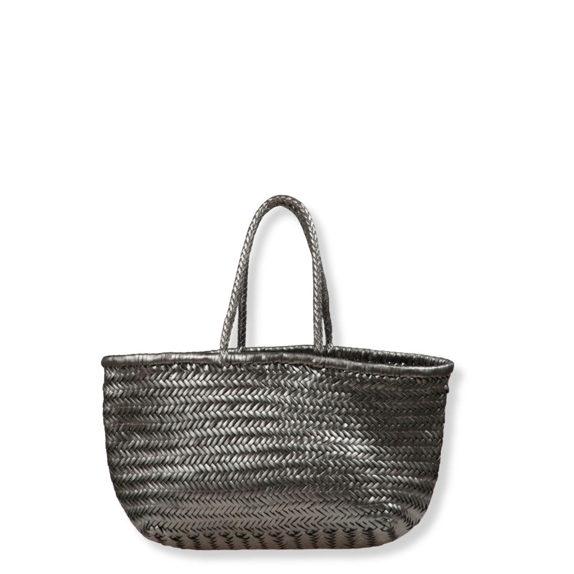 Dragon Diffusion Bamboo Woven Handbag With Intricate Herringbone Design