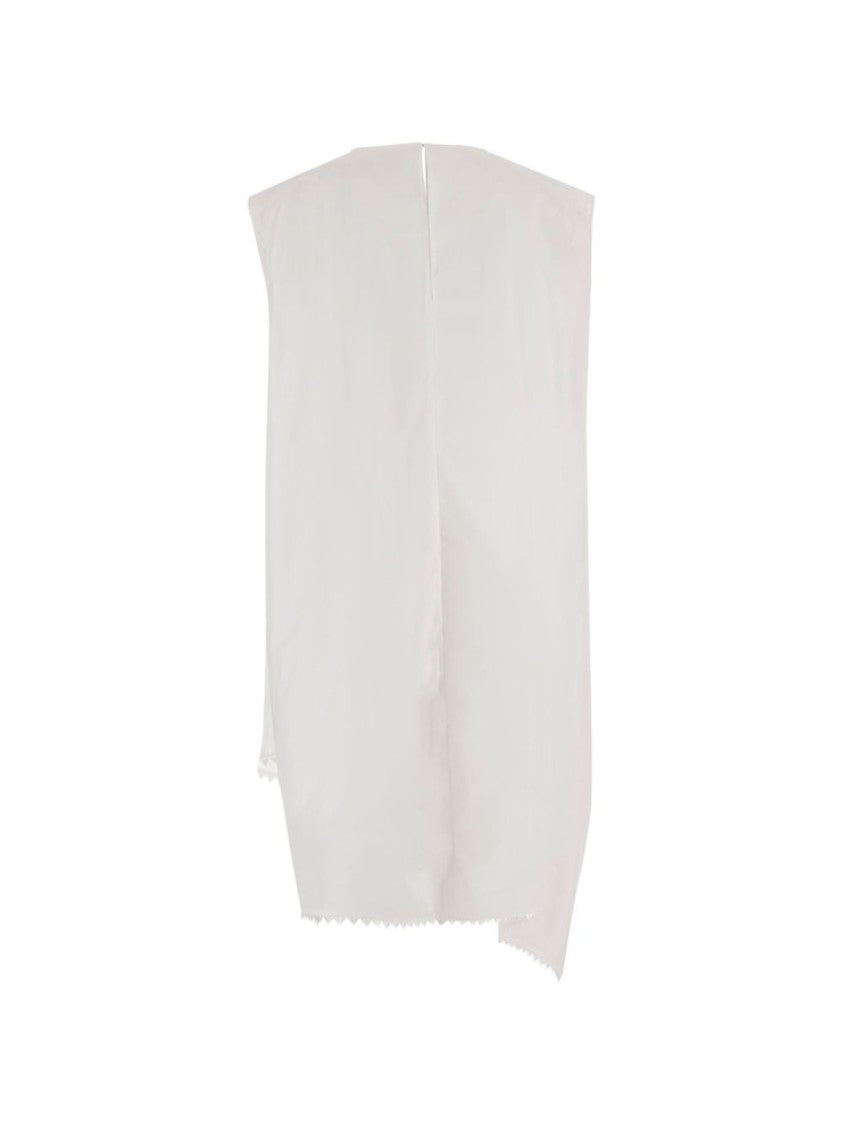 Jacquemus White Minimalist Sleeveless A-Line Dress