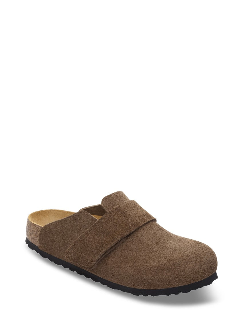 Birkenstock Closed-Toe Sandals In Dark Tea Suede Leather