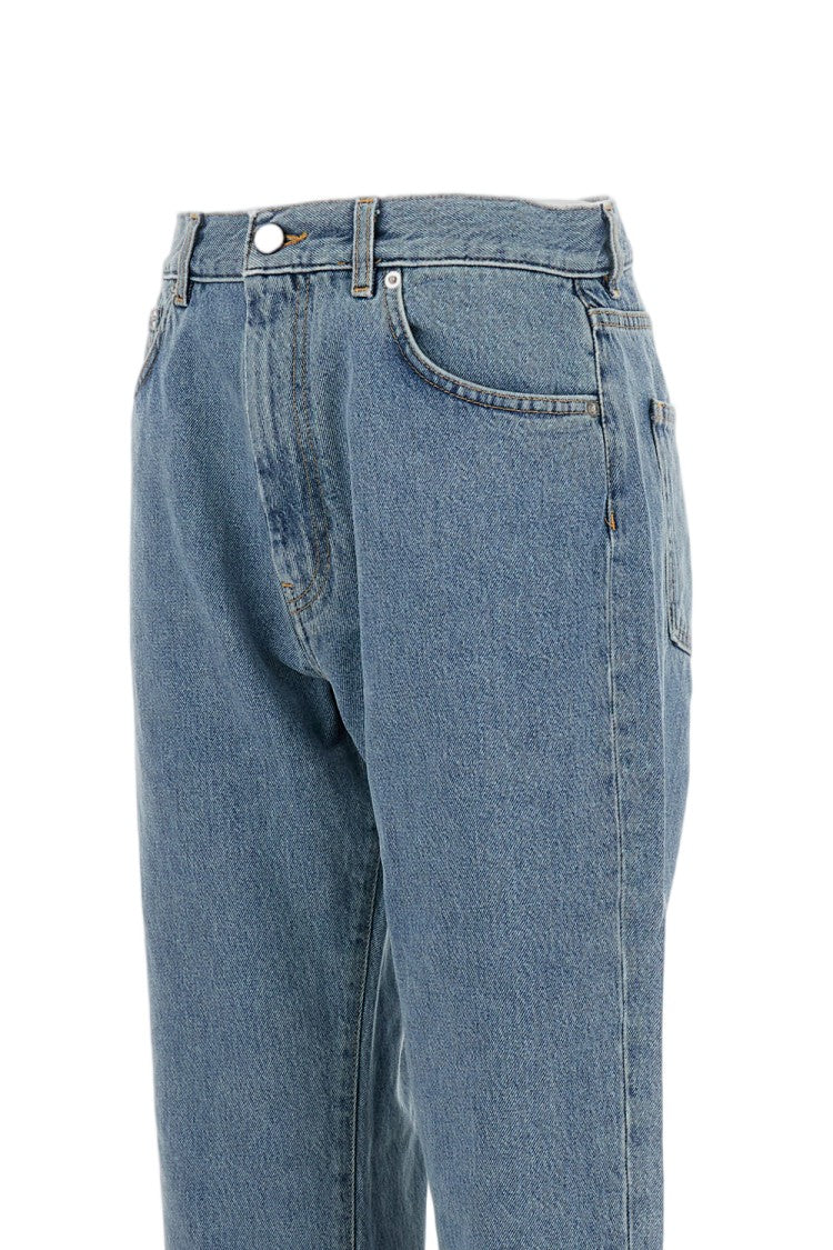 Loulou De Saison Five-Pocket Denim Jeans With Classic Straight Leg And Zip Closure