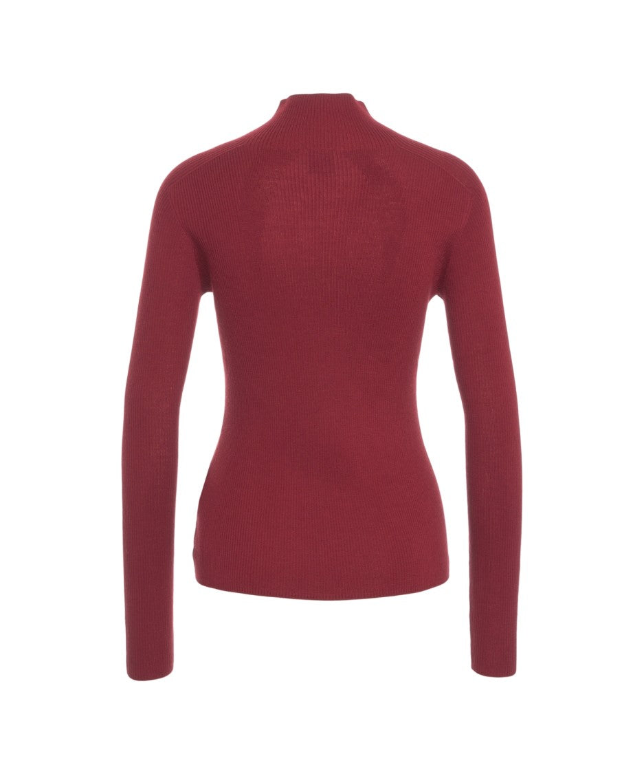 Alpha Tauri Ribbed Knit Turtleneck Sweater In Luxurious Wool