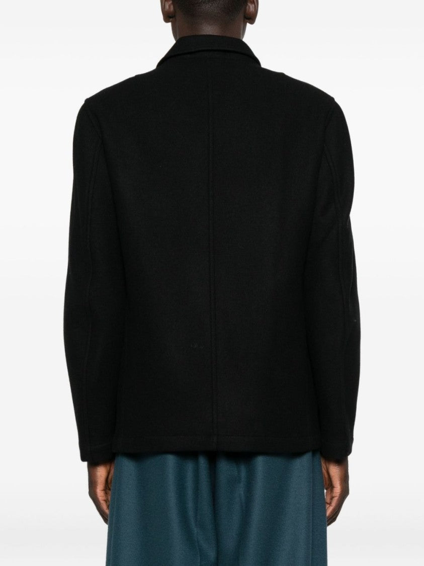 Dries Van Noten Black Patch Pocket Long Sleeve Jacket