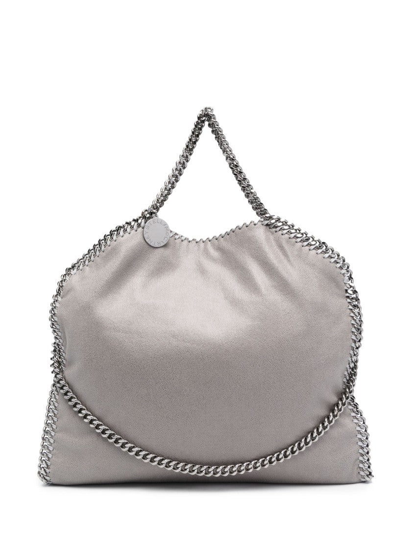 Stella Mccartney Soft-Texured Shoulder Bag With Silver-Tone Chain Trim