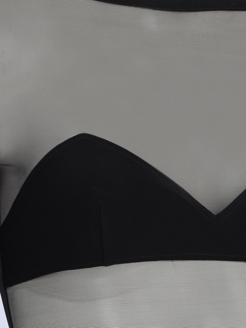 Nensi Dojaka Semi-Transparent Top – Black