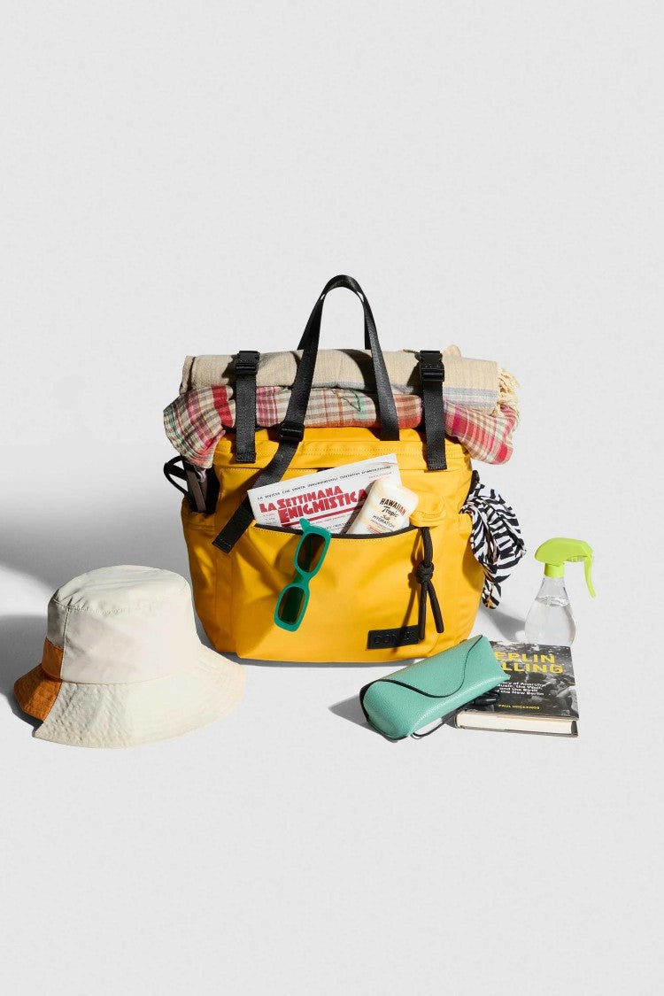 Done Spacious Yellow Backpack With Adjustable Straps