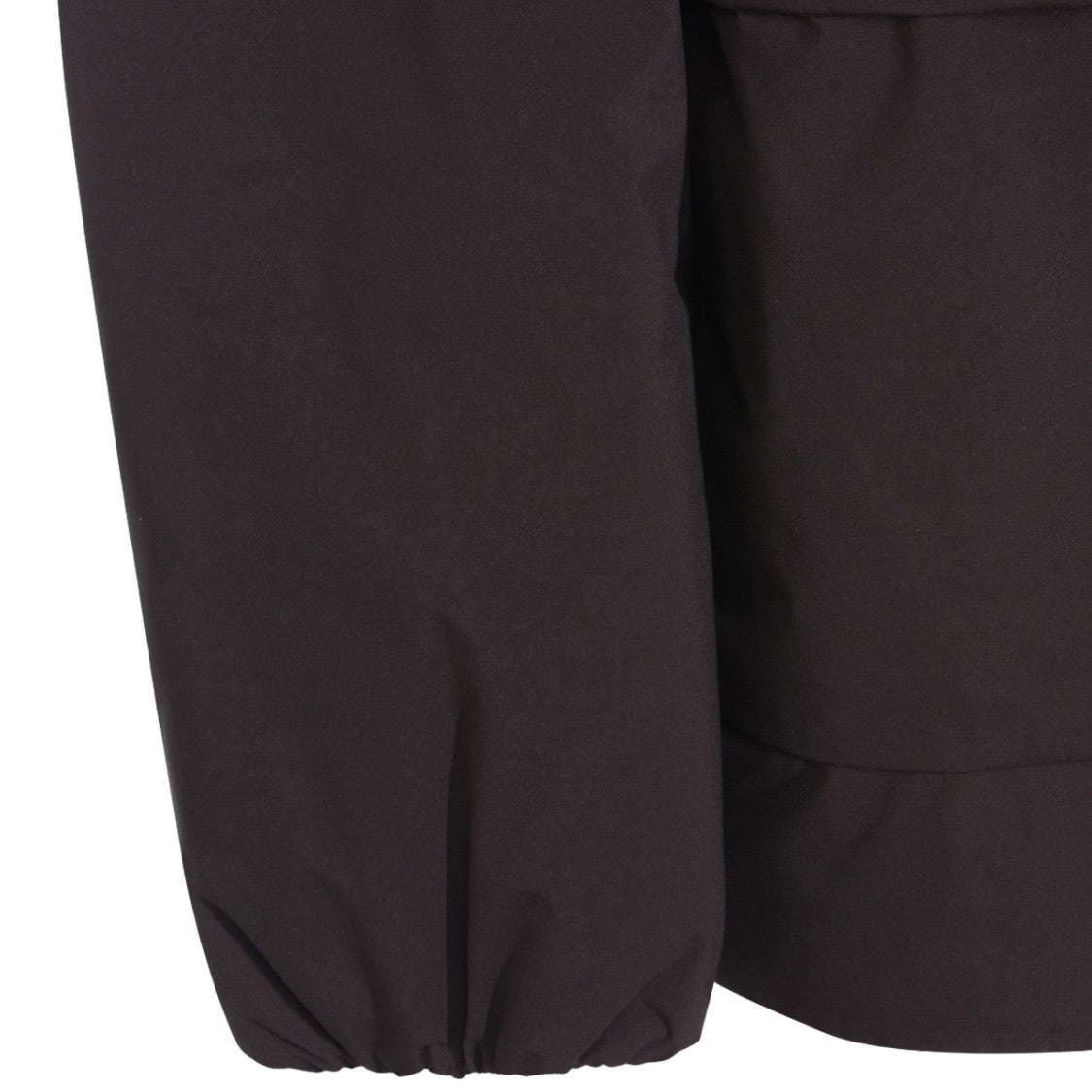 Laminar Brown Coat With Hood And Zipper Closure