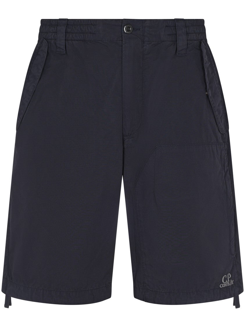 C.P. Company Black Casual Shorts With Design