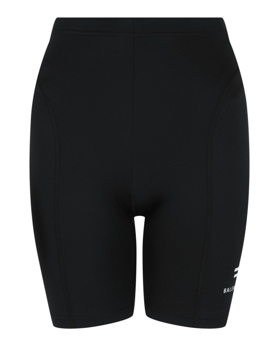 Balenciaga Logo Print Athletic Cycling Shorts