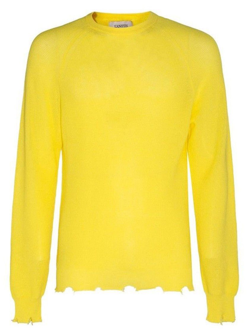 Laneus Yellow Cotton Sweater