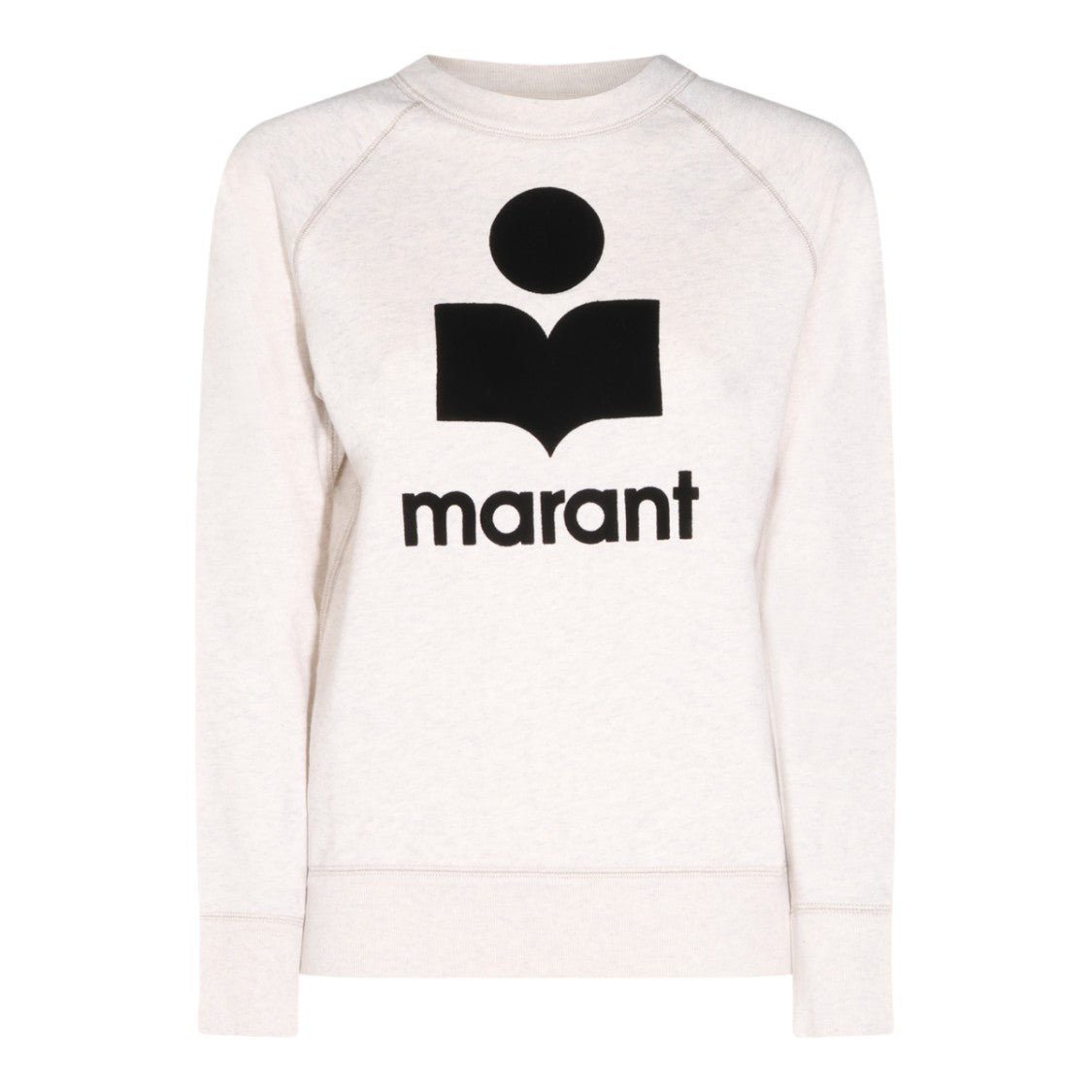 Isabel Marant Étoile Light Beige Crew Neck Sweatshirt With Graphic Logo