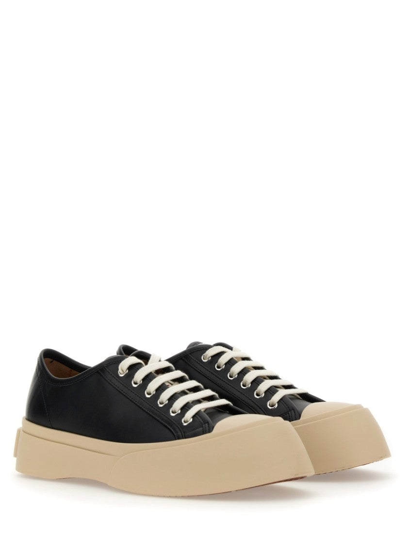 Marni Black Calf Leather Sneakers