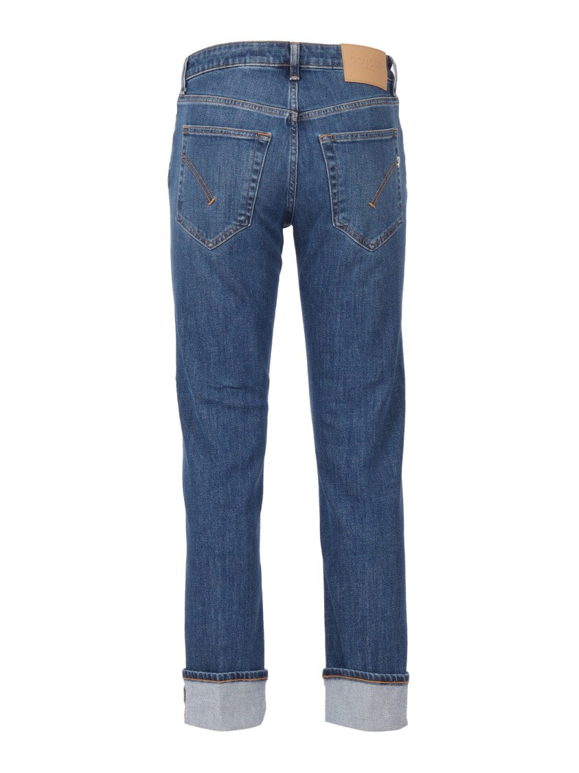 Dondup Relaxed Fit Jeans With Rolled Cuffs