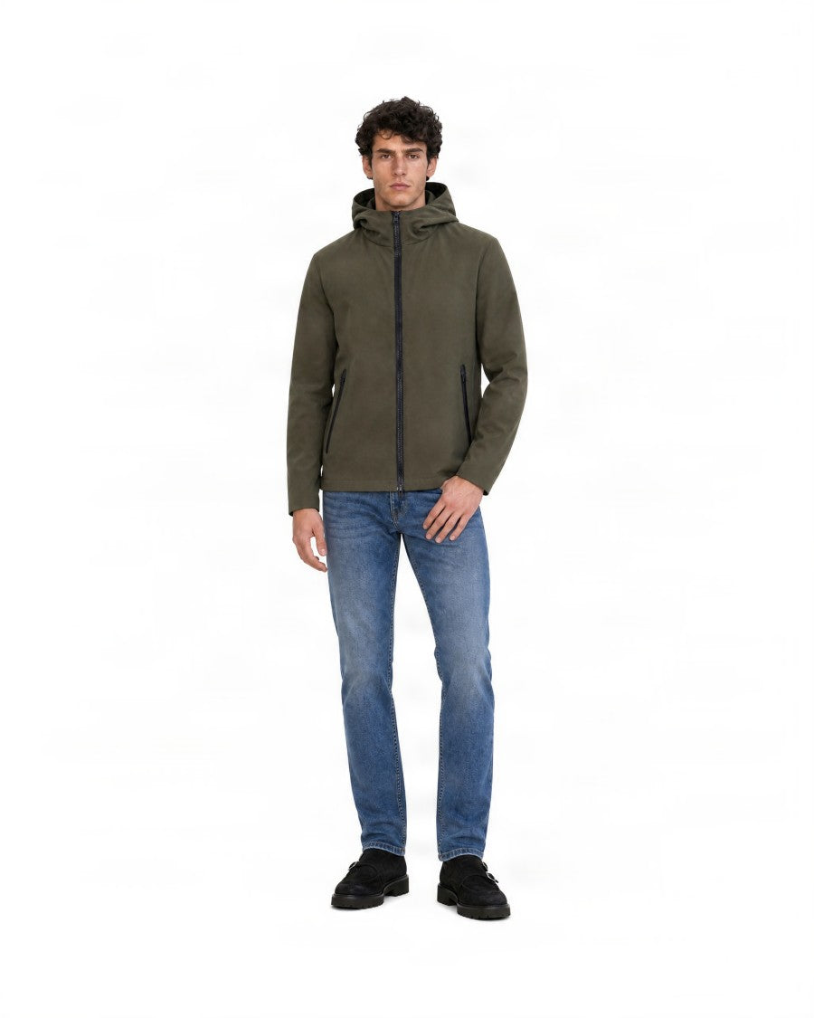 Woolrich Casual Jacket With Hood And Zippered Pockets