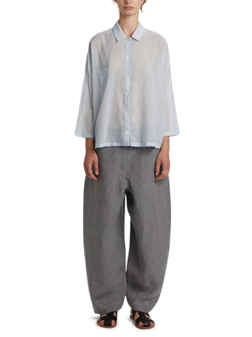Phisique Du Role Loose-Fit Cotton Muslin Shirt With Classic Collar