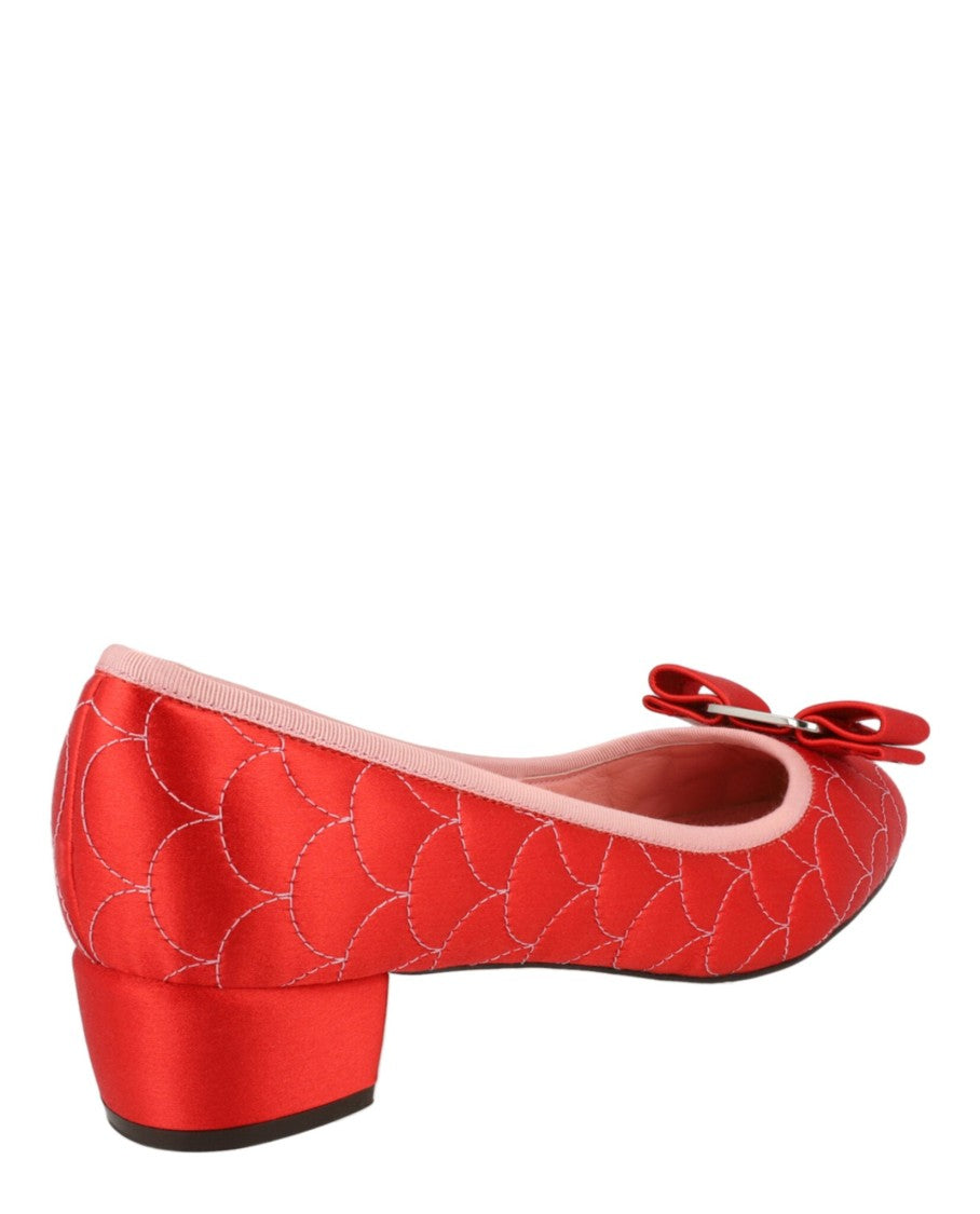 Ferragamo Vara Bow Satin Pumps