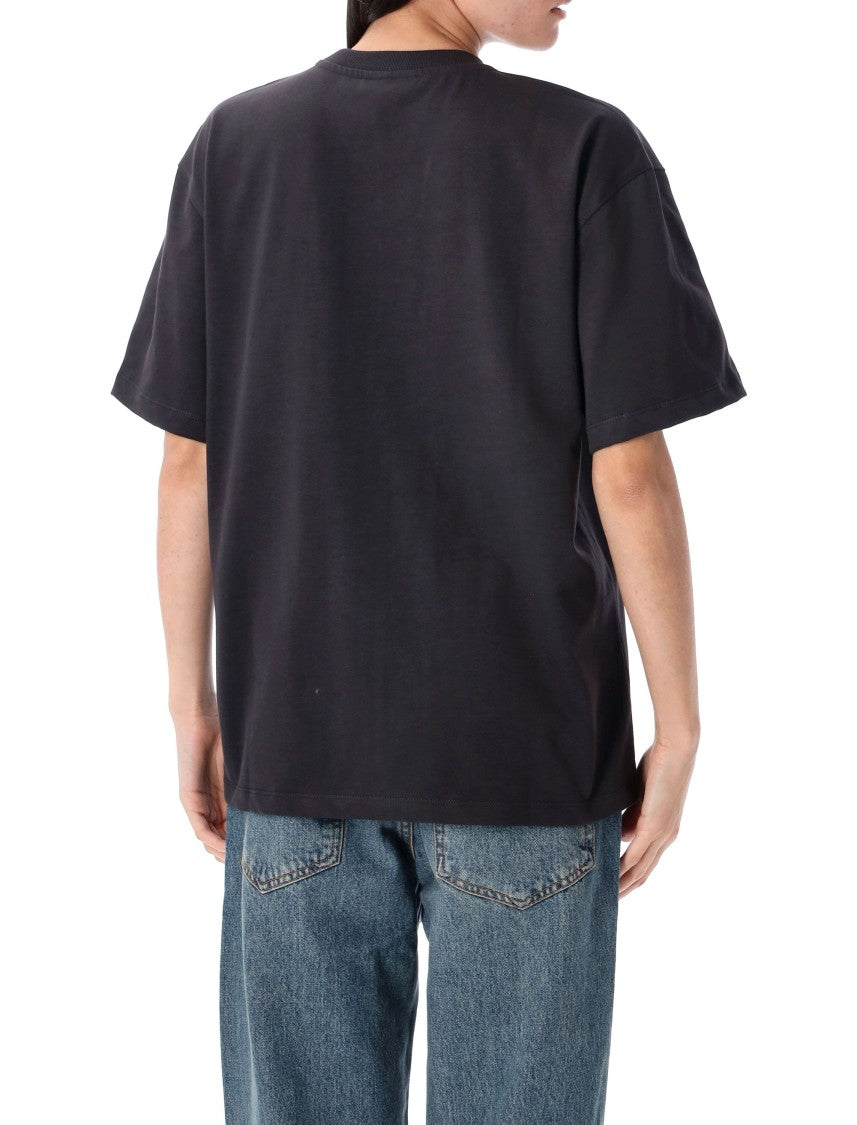 Ganni Heavy Cotton Drop Shoulder Heart Tshirt