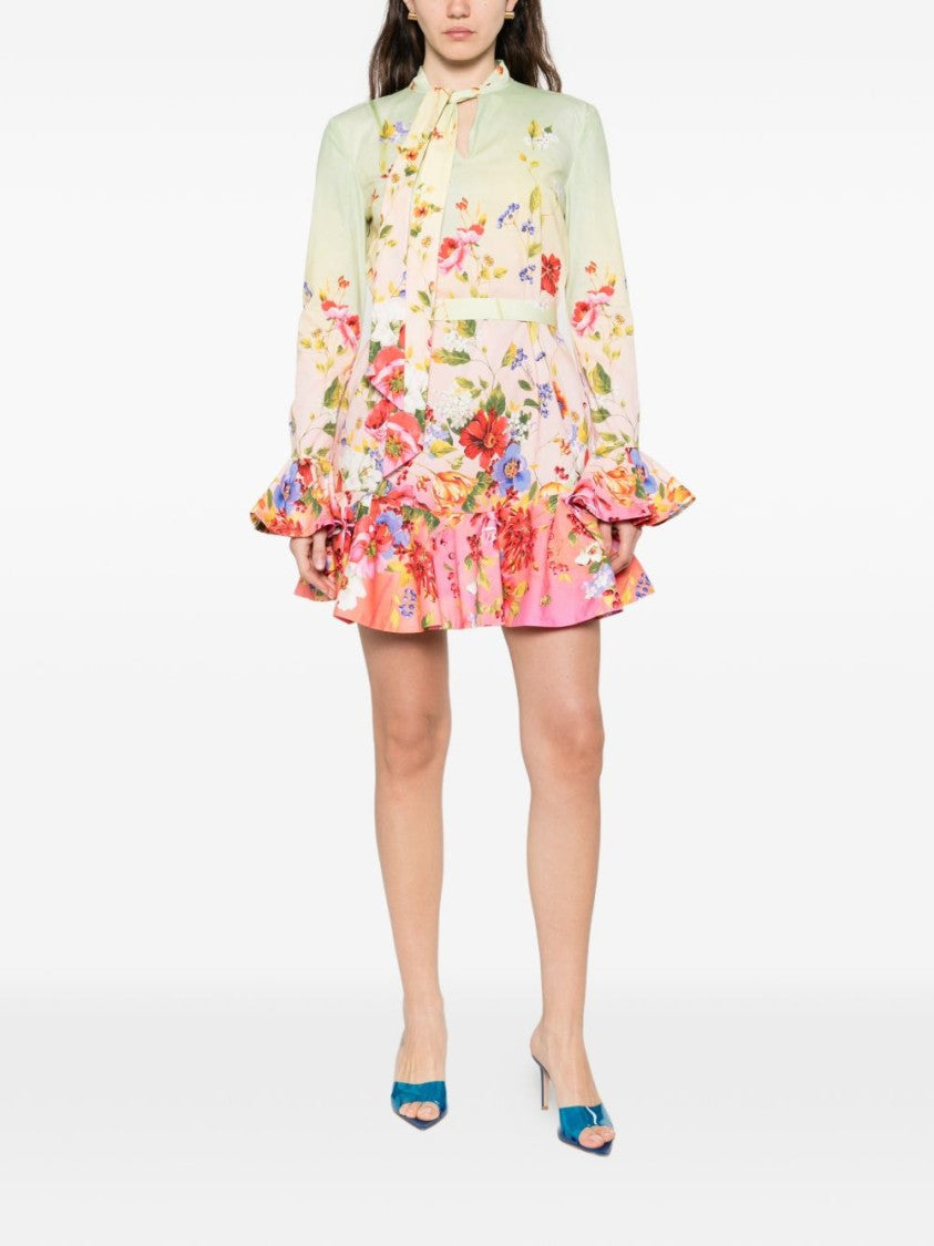 Roberto Cavalli Floral Print Mini Dress