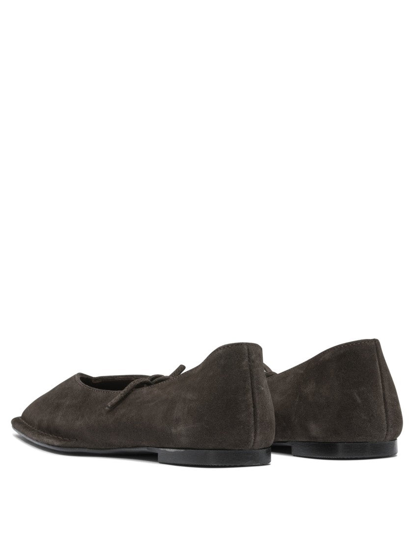 Alohas Sway Suede Coffee Brown Leather Ballet Flats