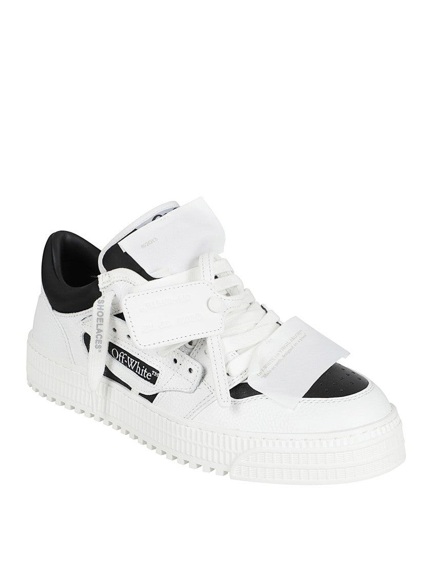 Off-White Layered Design Low-Top Sneakers With Textured Sole