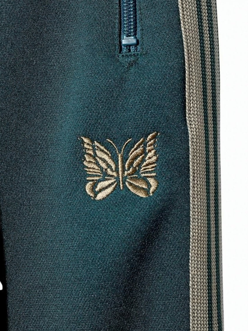 Needles Relaxed Fit Green Polyester Track Pants