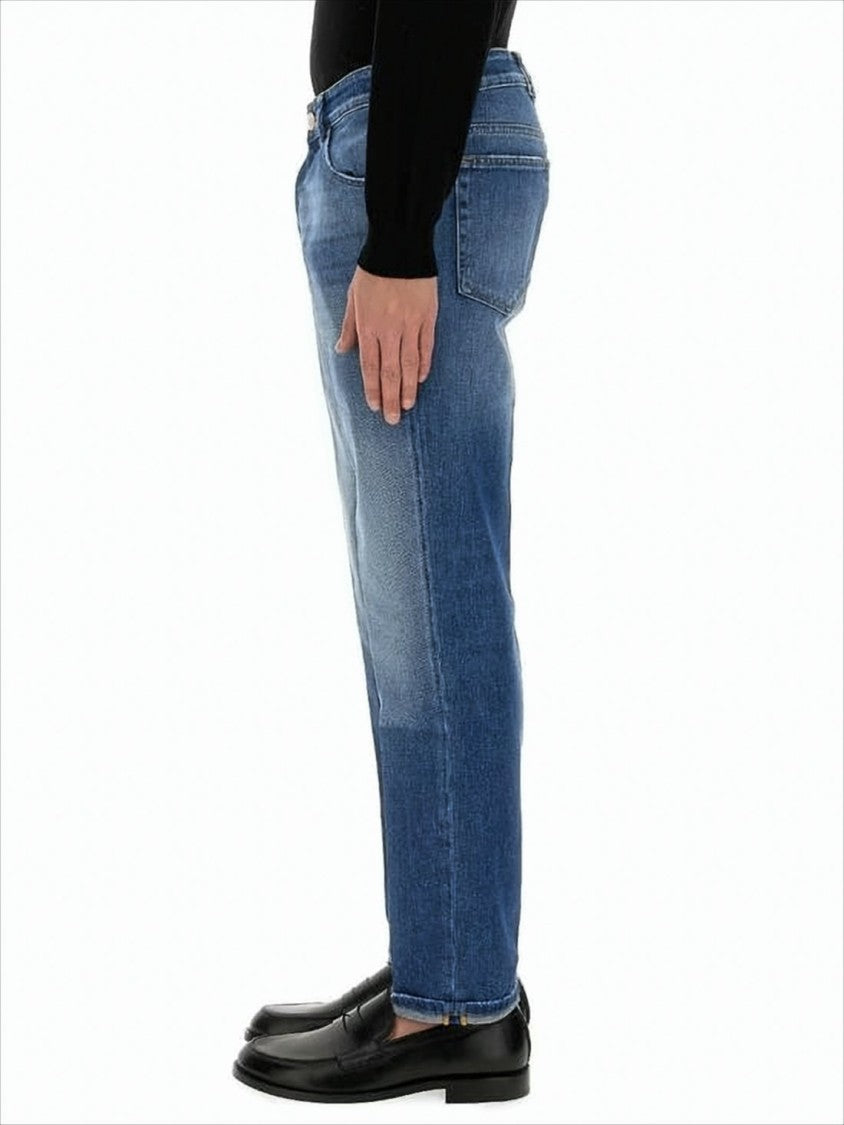 Pt Torino Straight-Leg Denim Pants With Medium Blue Wash