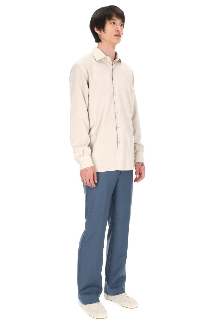 Zegna Pure Silk Classic Long-Sleeve Shirt