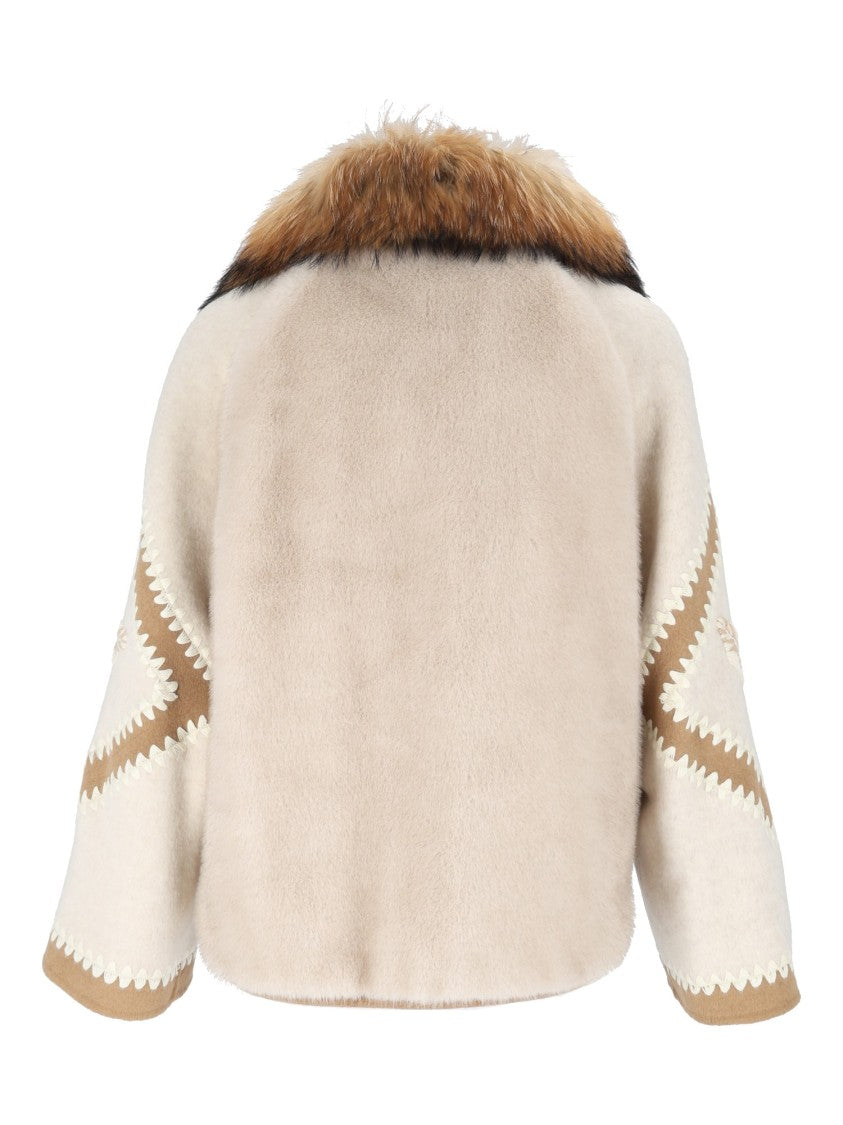 Ermanno Scervino Giubbotto Embroidered Short Peacoat