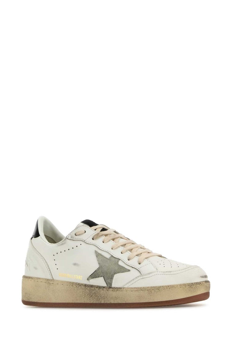 Golden Goose White Leather Ball Star 2 Sneakers