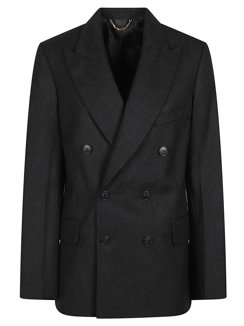 Victoria Beckham Beatrice Double Breasted Tailored Wool Blazer