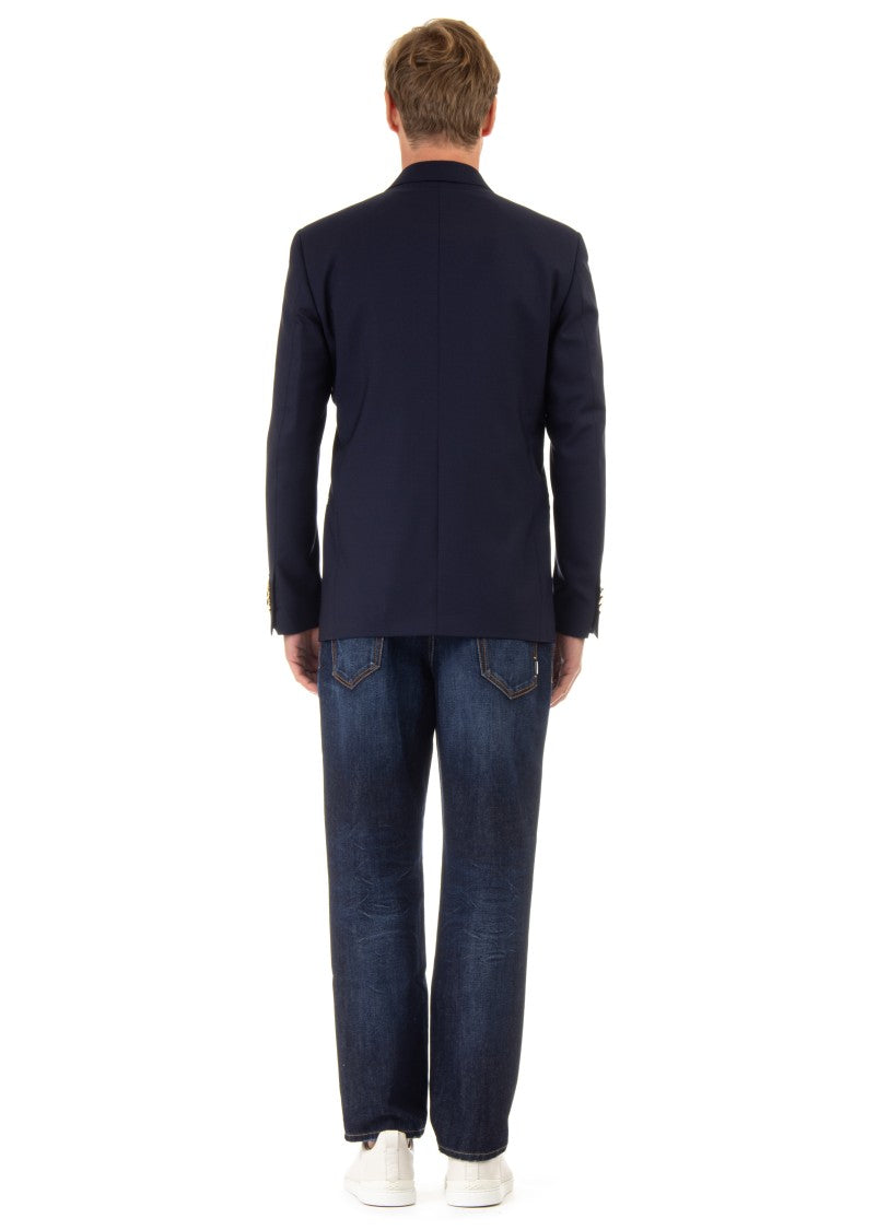 Lardini Attitude Line Double-Breasted Wool Jacket