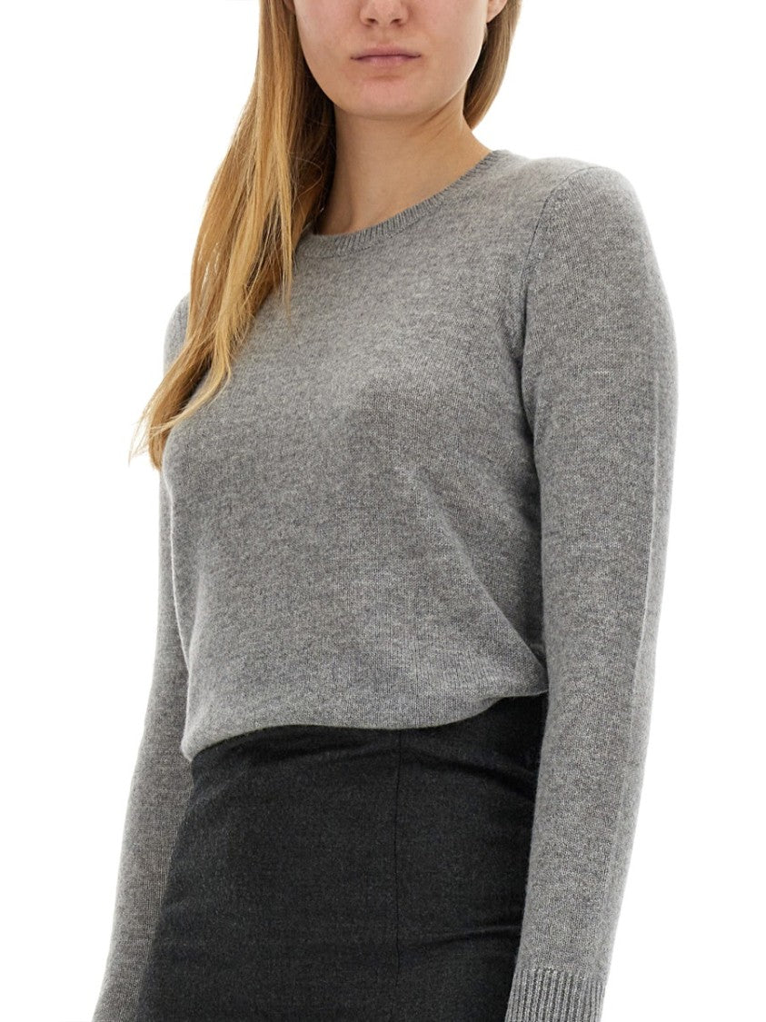 Theory Slim-Fit Cashmere Sweater With Round Neckline