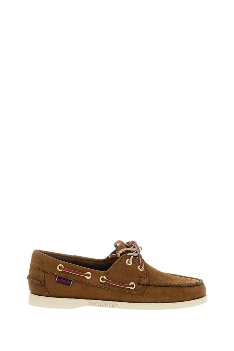 Sebago Moccasin Silhouette Portland Nubuck Shoes With 360° Leather Lacing