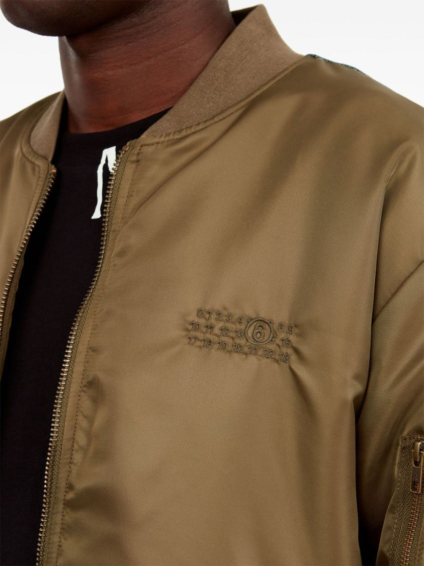 Mm6 By Maison Margiela Chocolate Brown Bomber Jacket