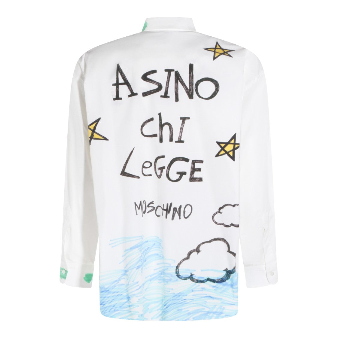 Moschino White Cotton Printed Shirt