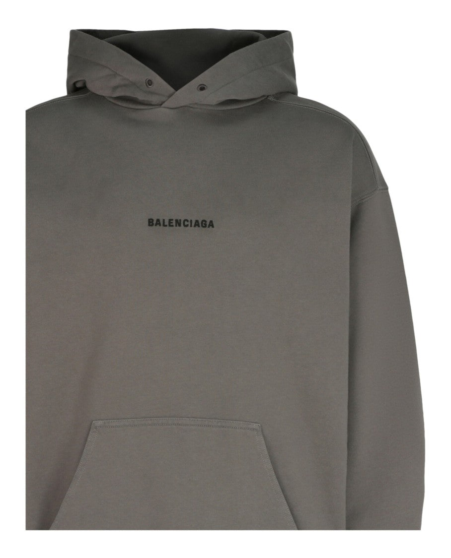 Balenciaga Embroidered Logo Medium Fit Hoodie