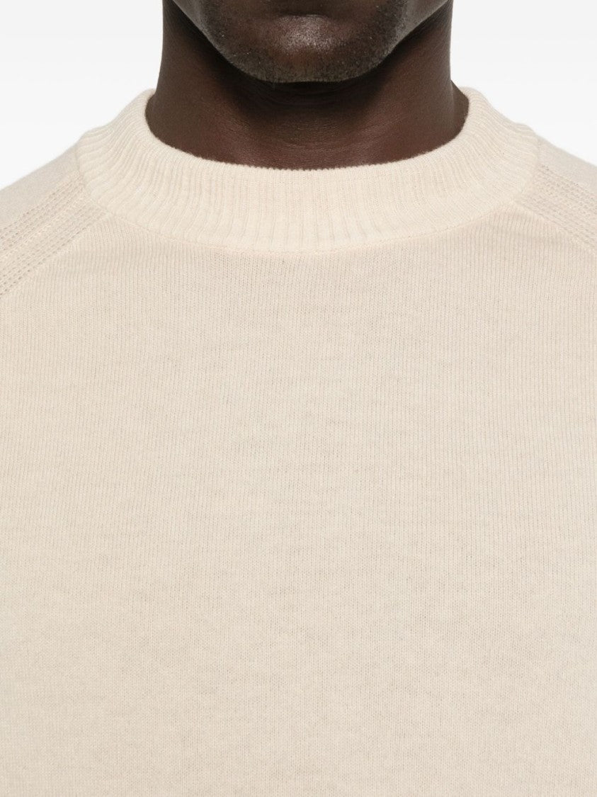Daniele Fiesoli Wool-Cashmere Blend Sweater With Classic Crew Neckline