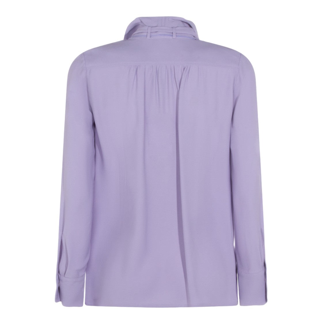 Elisabetta Franchi Lilac Button-Down Shirt With Classic Collar