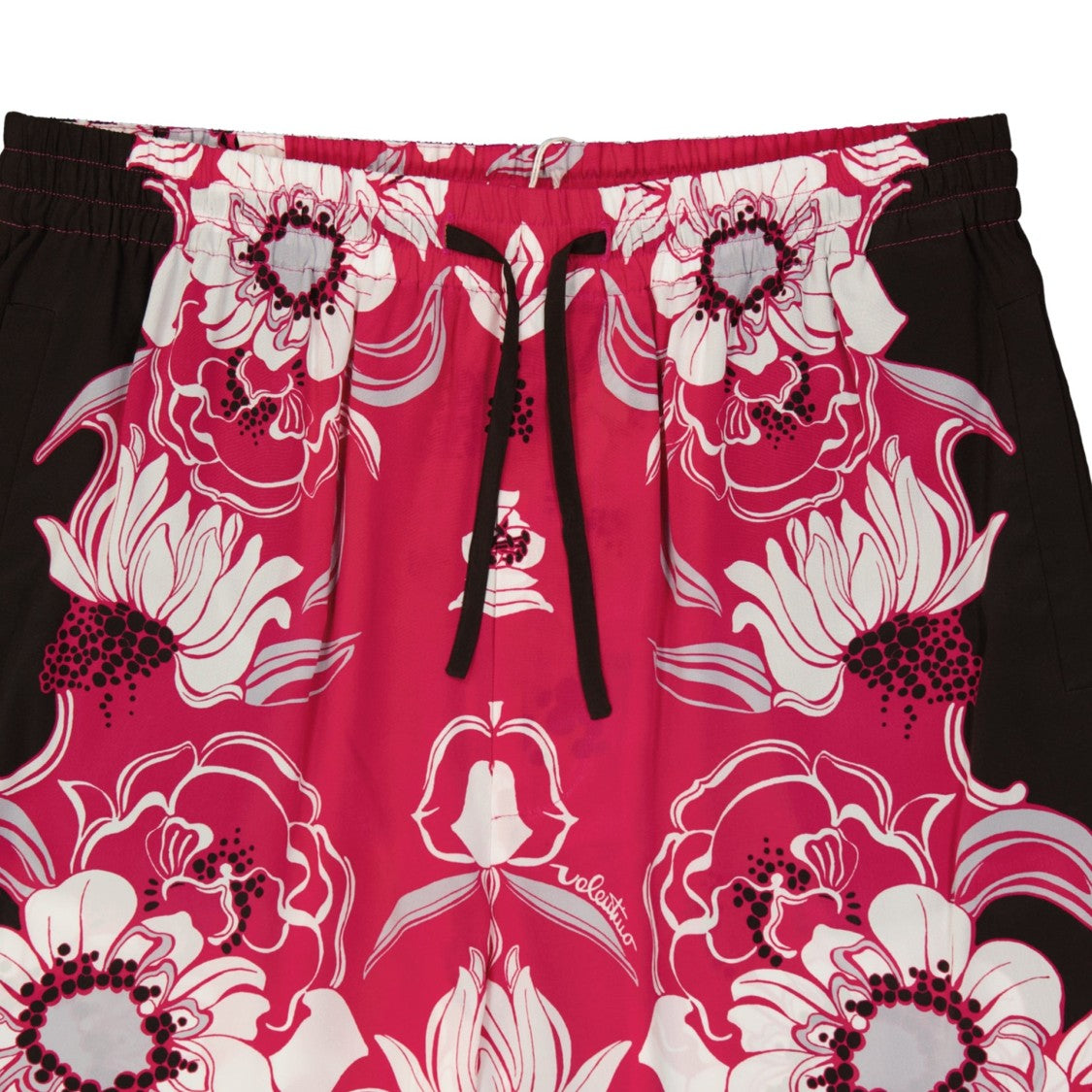 Valentino Silk Shorts With Floral Pattern