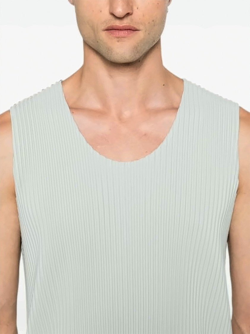 Homme Plissé Issey Miyake Finely Pleated Sleeveless T-Shirt By Homme Plissé Issey Miyake