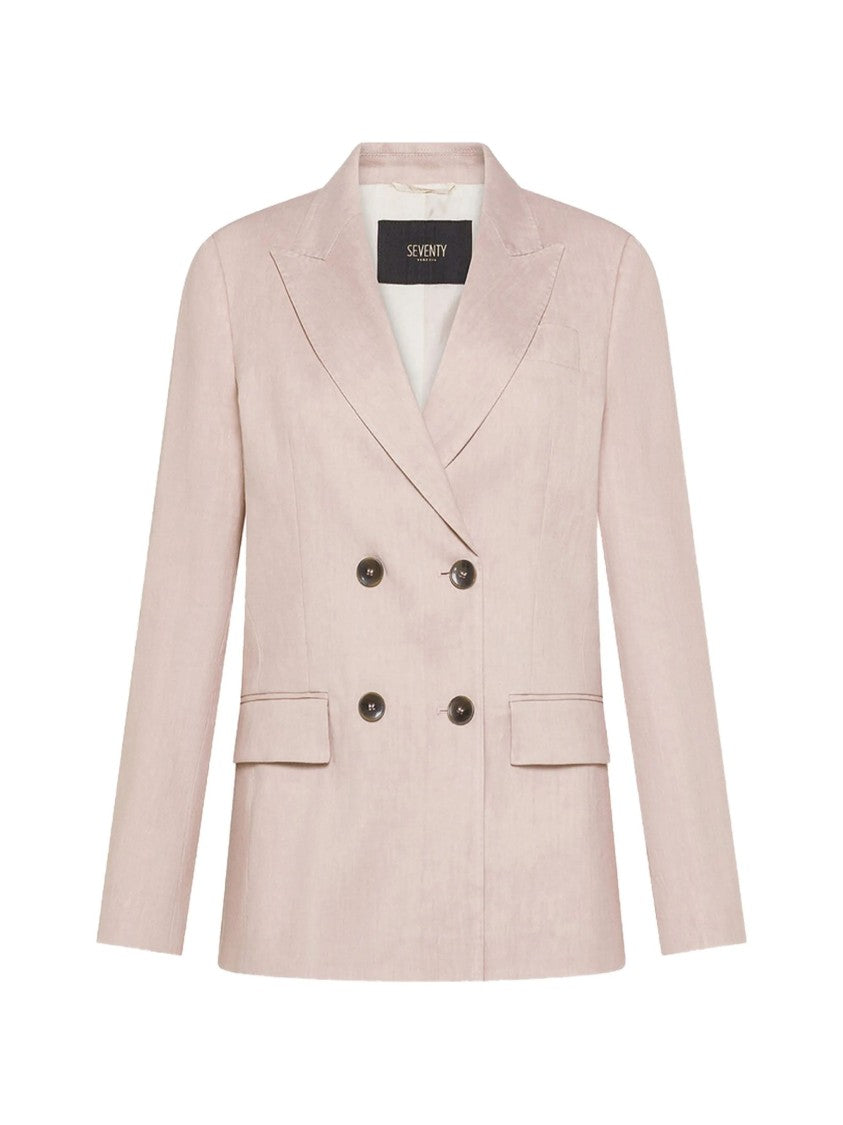 Seventy Pink Tailored Double Breasted Blazer